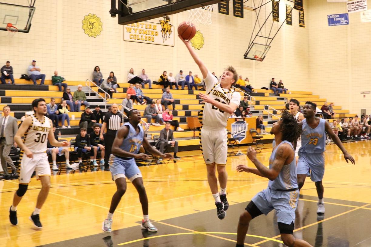 Sophomore Jonatan Arvidsson scored two of his team-high 29 points Wednesday night against Sheridan College.
