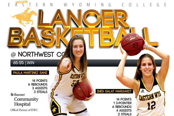 EWC Lady Lancer Basketball team vs. Northwest College Lady Trappers basketball team.